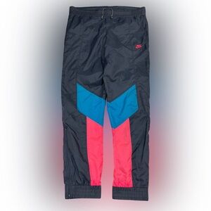 Vintage 90s Nike Andre Agassi Color Block  Track Pants Size S Nylon Sweatpants